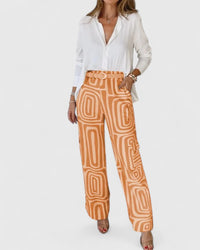 Kira | Elegant Two-Piece Set (Including A Free Belt) Orange