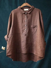 Zinnia - Elegant Linen Summer Blouse