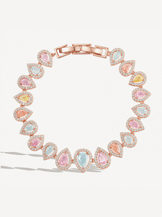 Rainbow Oval diamond bracelet