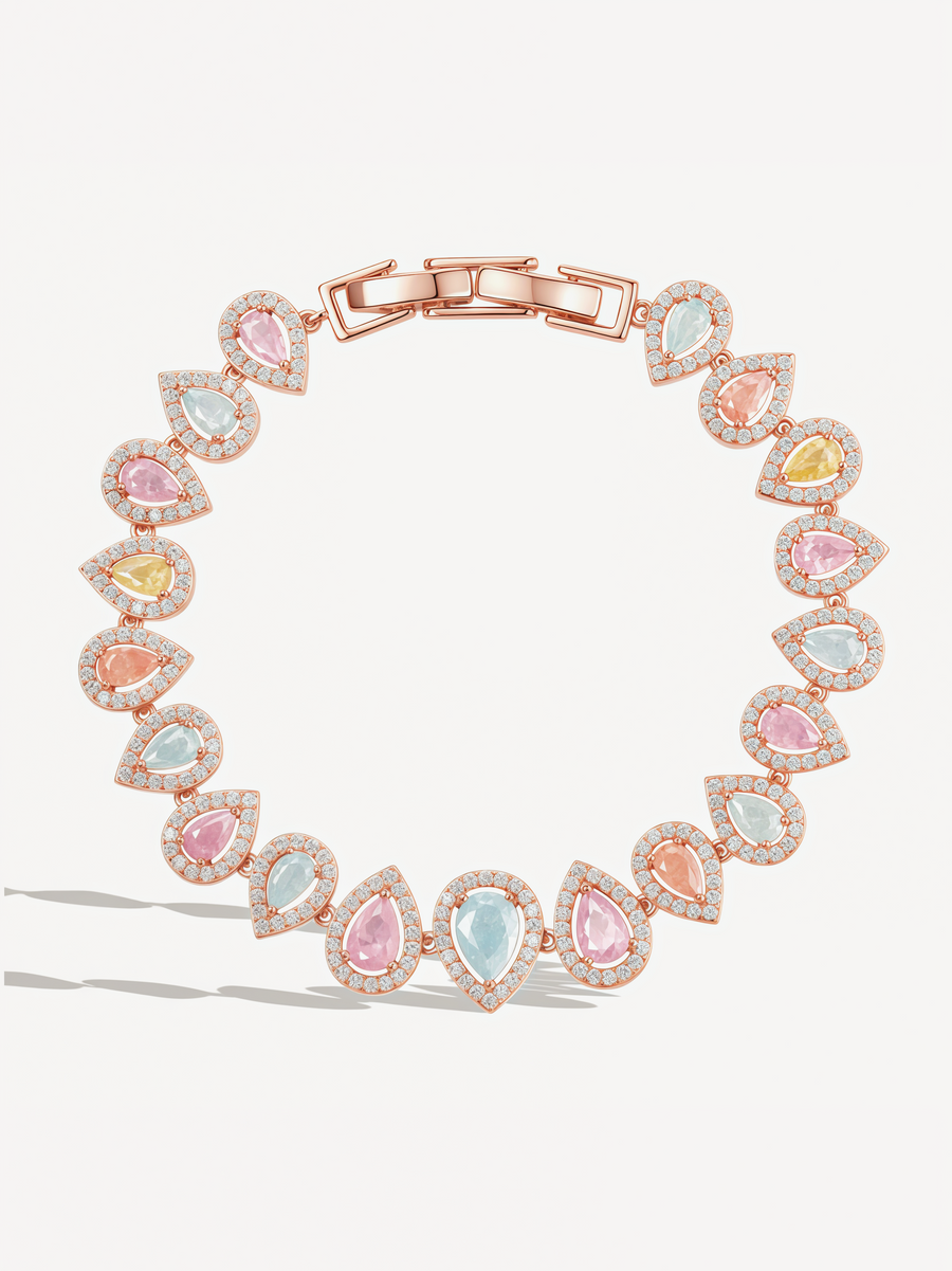 Rainbow Oval diamond bracelet