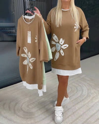 Celandine - Casual Cotton Knee-Length Dress