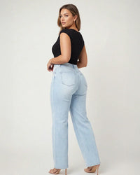 Linnea – Mid Rise BBL Wide Leg Jeans