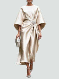 Coralyeth | Elegant Dress Khaki
