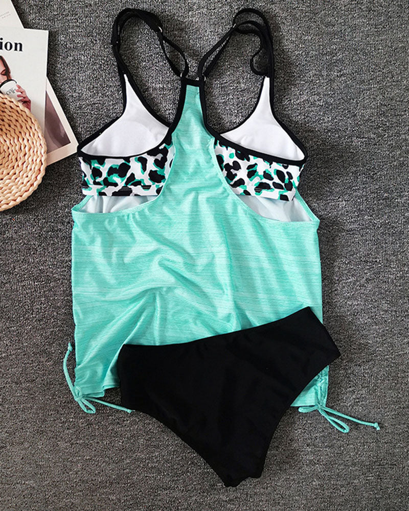 Thisbe - Tankini with Leopard Print