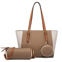 Elegant Two-Tone Tote Bag
