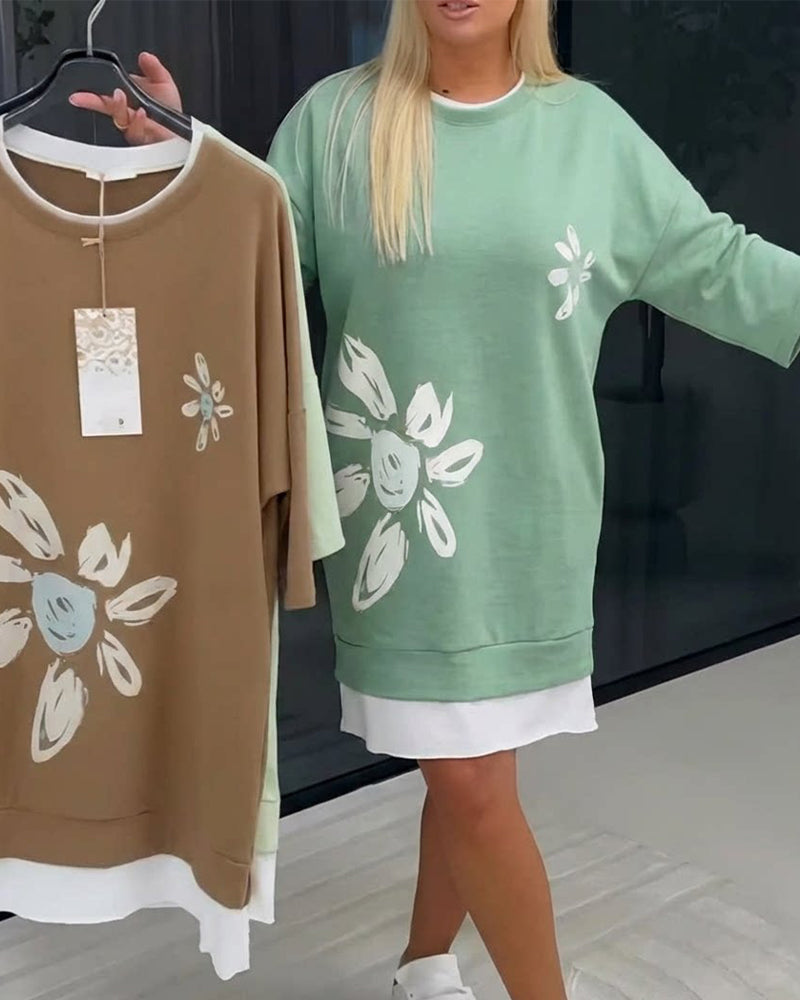 Celandine - Casual Cotton Knee-Length Dress