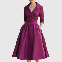 Marley Quinn | Elegant Midi Dress Purple