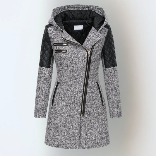 Primrose - Elegant Warm Winter Jacket – Light grey