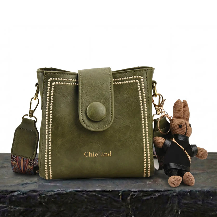 Clover – Vintage Satchel Handbag with Free Charm