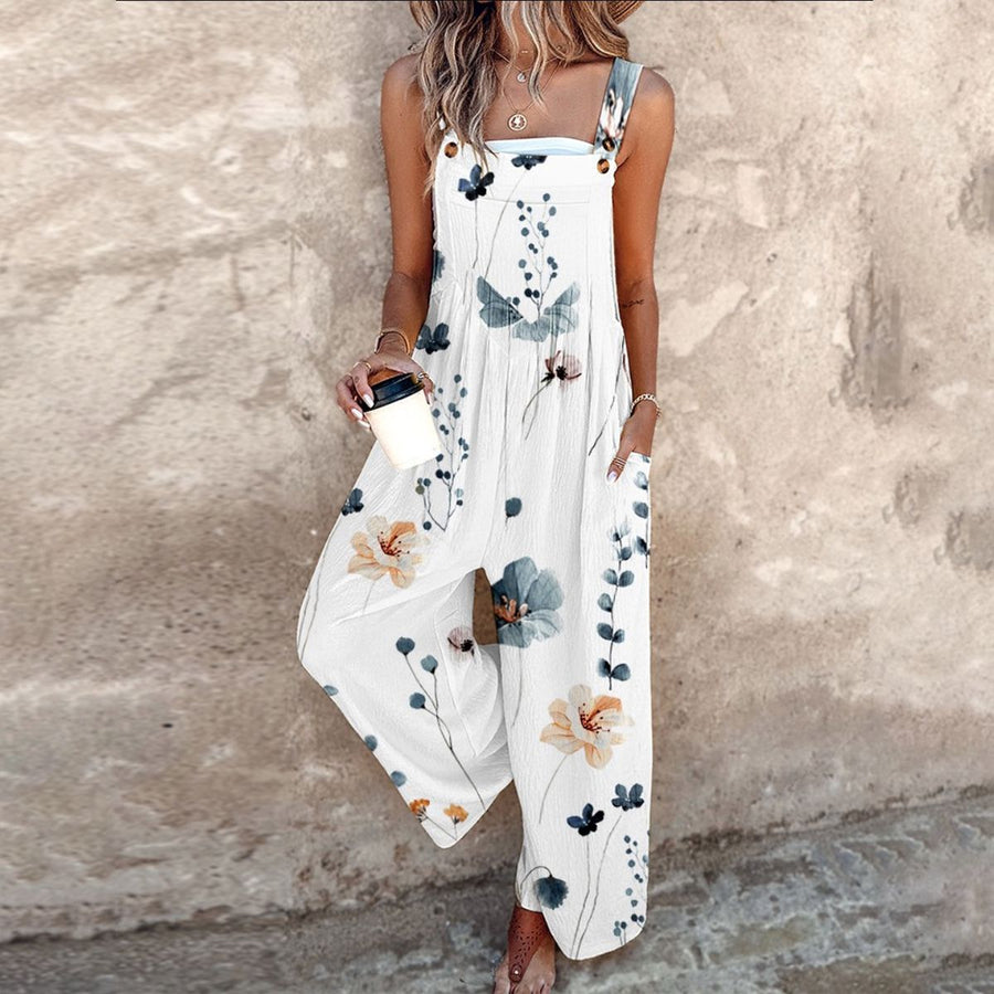 Isabella - Comfortable Printed Dungarees