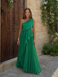 Nairi - One-Shoulder Ruffle Maxi Dress
