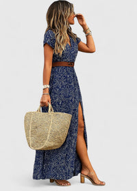 Alleta | Sophisticated Maxi Dress Blue