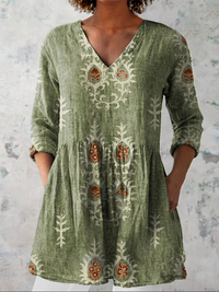 Daniela – Long Blouse with Statement Pattern