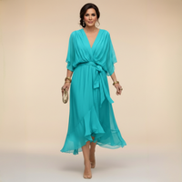 Tilly - Elegant V-Neck Chiffon Dress