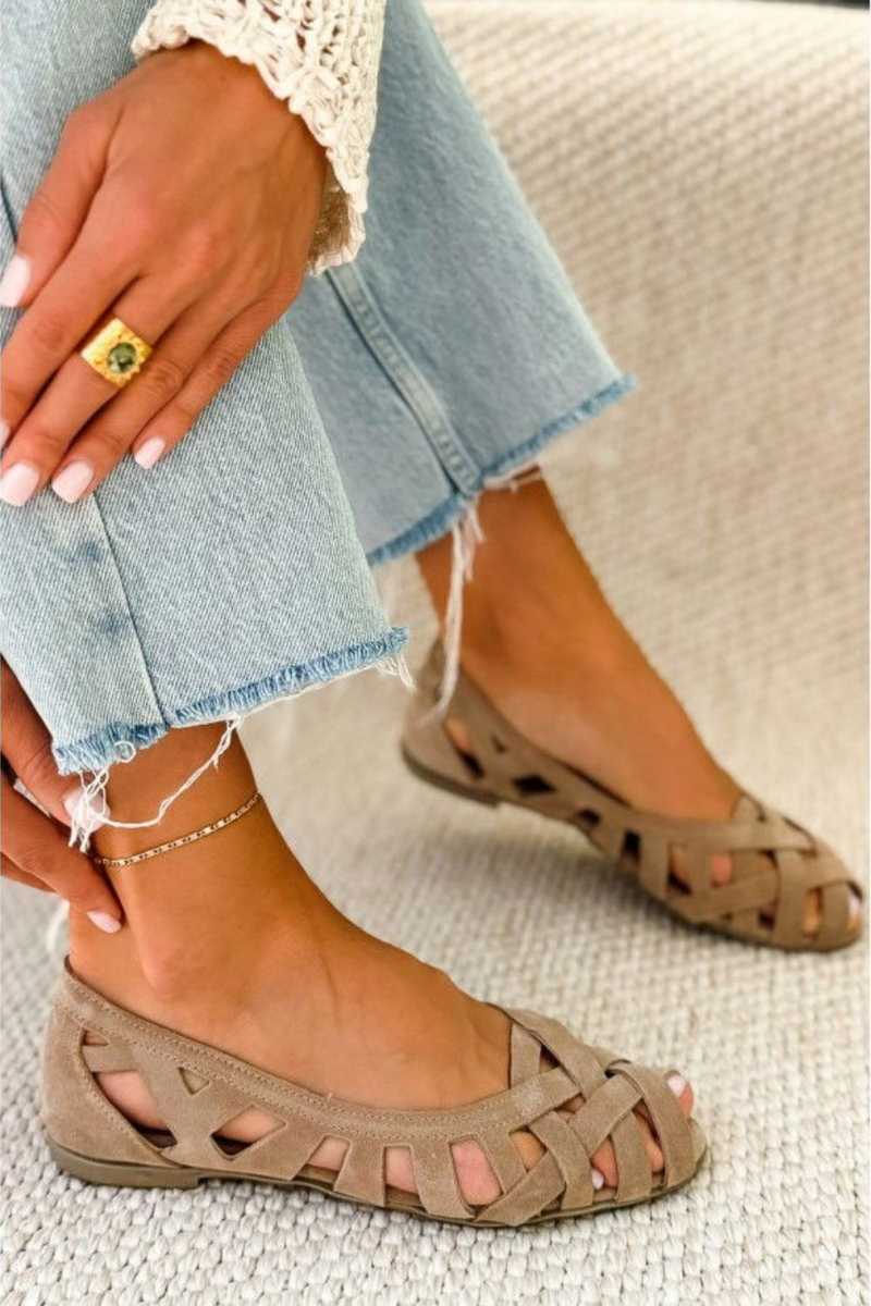 Renata – Woven Open-Toe Cross-Strap Sandals