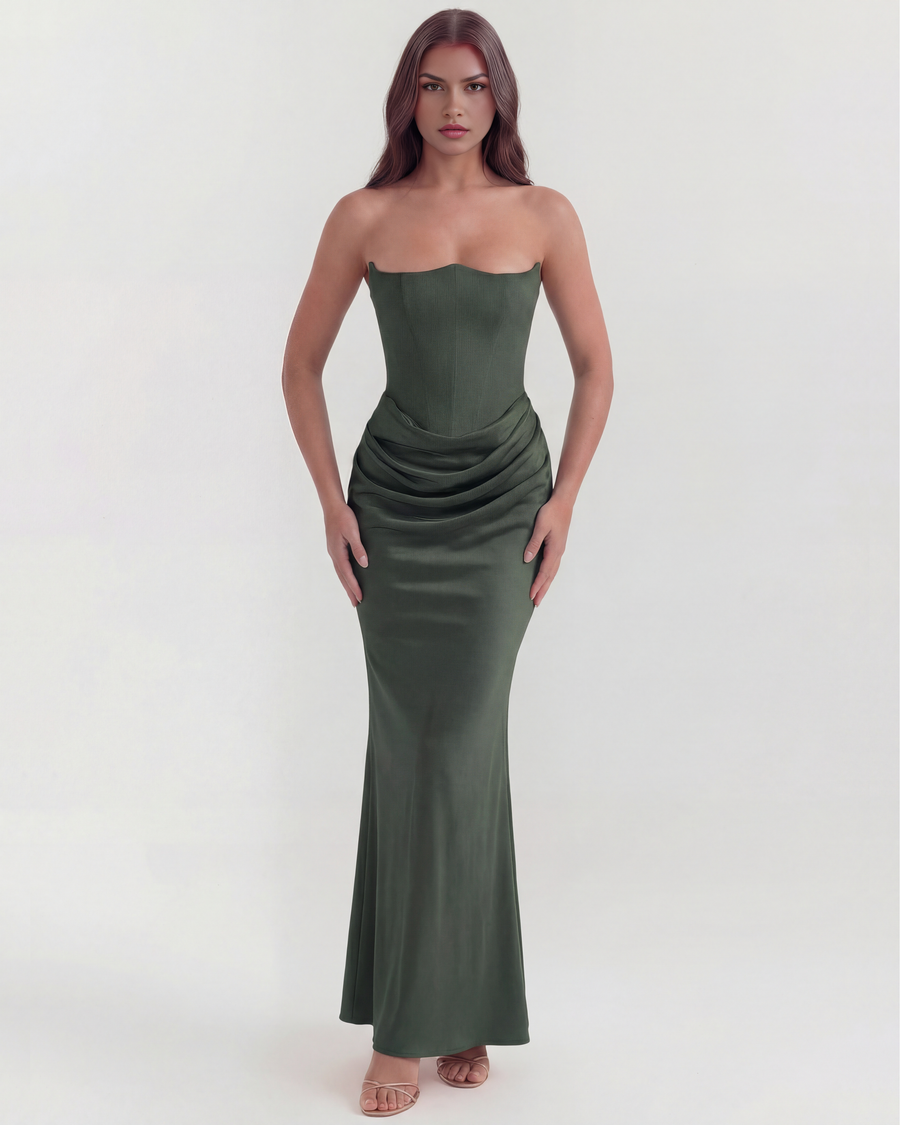 Leah - Corset Maxi Occasion Dress