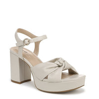 Lifestride Women's August Dress Sandals (Bone Faux Leather)