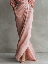 Fiora – Linen Blend Maxi Dress