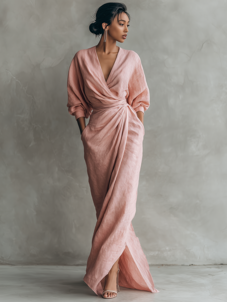 Fiora – Linen Blend Maxi Dress