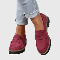 Destiny | Timeless Suede Loafers Red