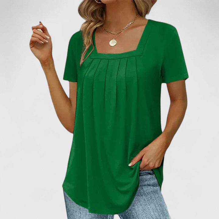 Lenabria | Elegant Summer Blouse Dark Green