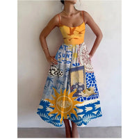 Connie - Paradise Sun Midi Dress