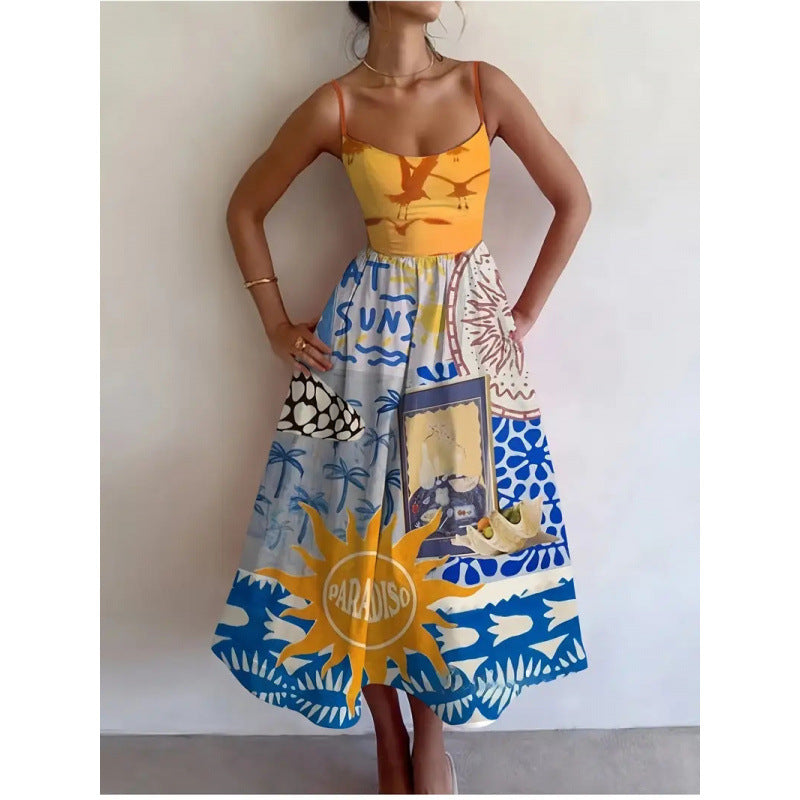 Connie - Paradise Sun Midi Dress