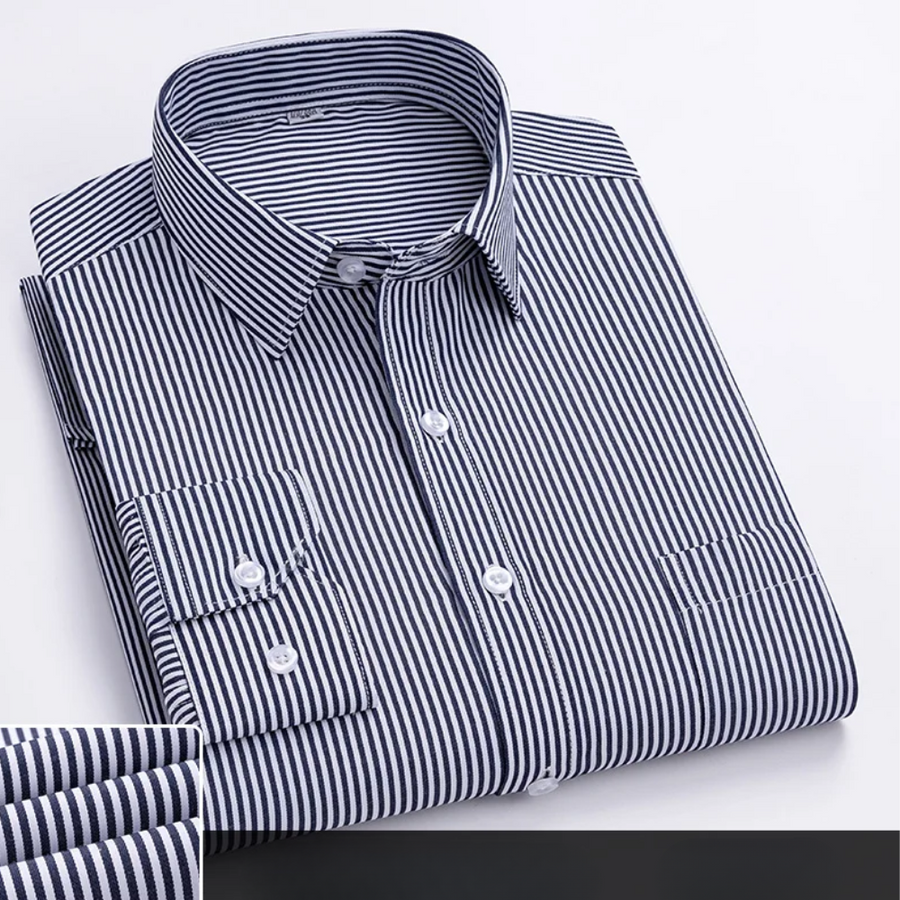 Axel | Elegant Office Shirt Black/White