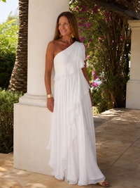 Nairi - One-Shoulder Ruffle Maxi Dress