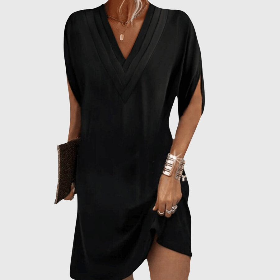 Anita | Elegant Tummy-Hiding Dress Black (Almost sold out)