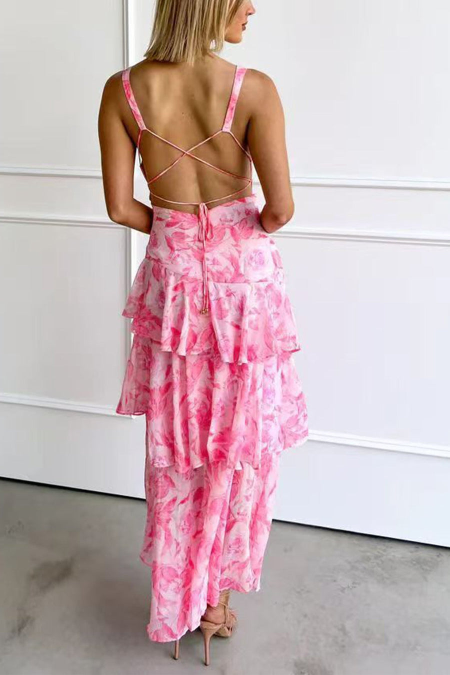 Camila Floral Ruffle Maxi Dress