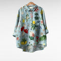 Leocadia - Elegant Linen Summer Blouse