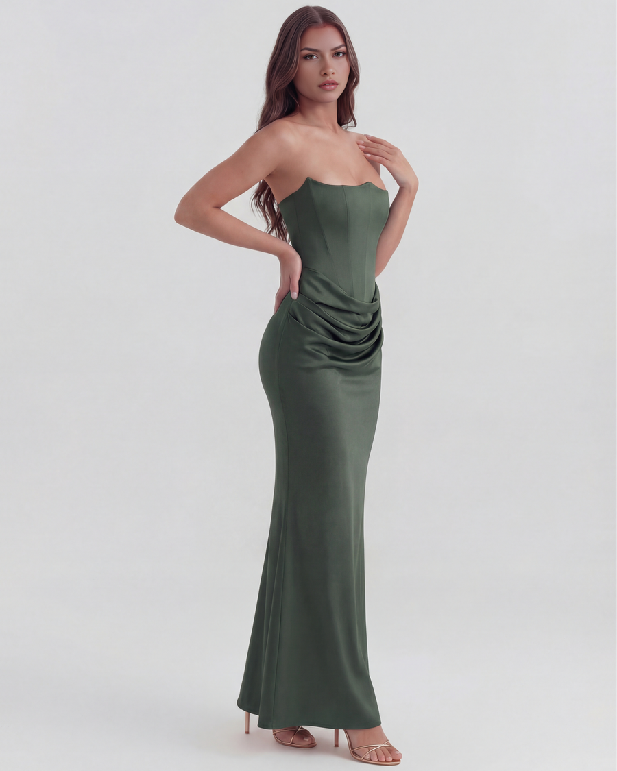 Leah - Corset Maxi Occasion Dress