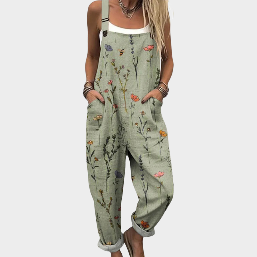 Grace - Comfortable Printed Dungarees