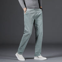 Jacob | Medium Waist Corduroy. Lake Green