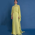 Elegant Simple Customized Prom Dress High Neck Mermaid Chiffon Party