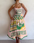 Leila - Tropical Market Midi Dress