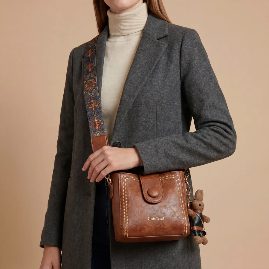 Clover – Vintage Satchel Handbag with Free Charm