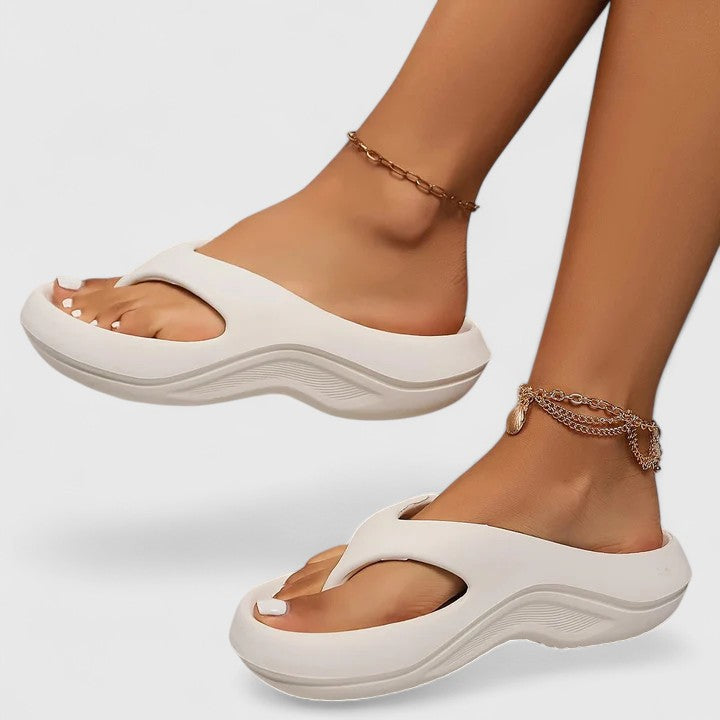 Juliette | Orthopedic Slide Sandals White