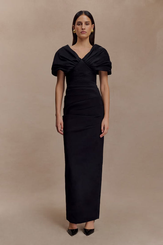 Thelma Bardot Maxi Dress Black