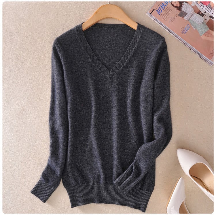 Anika V-Neck Knit Sweater