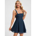 Square Bow Chiffon Dress Homecoming Dress
