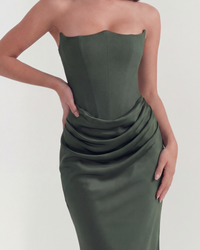 Leah - Corset Maxi Occasion Dress
