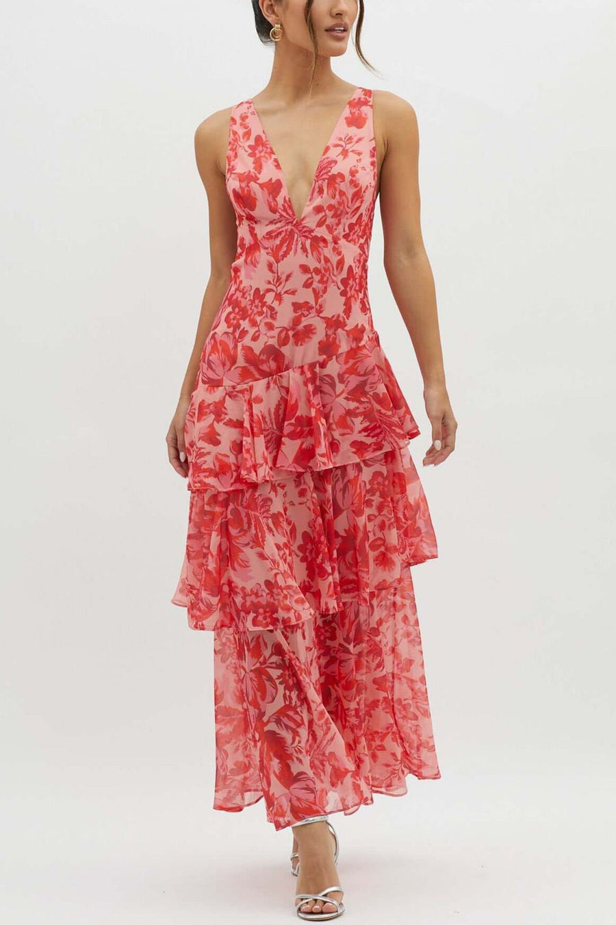 Camila Floral Ruffle Maxi Dress