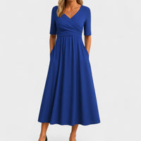 Ida | Elegant Midi Dress Blue