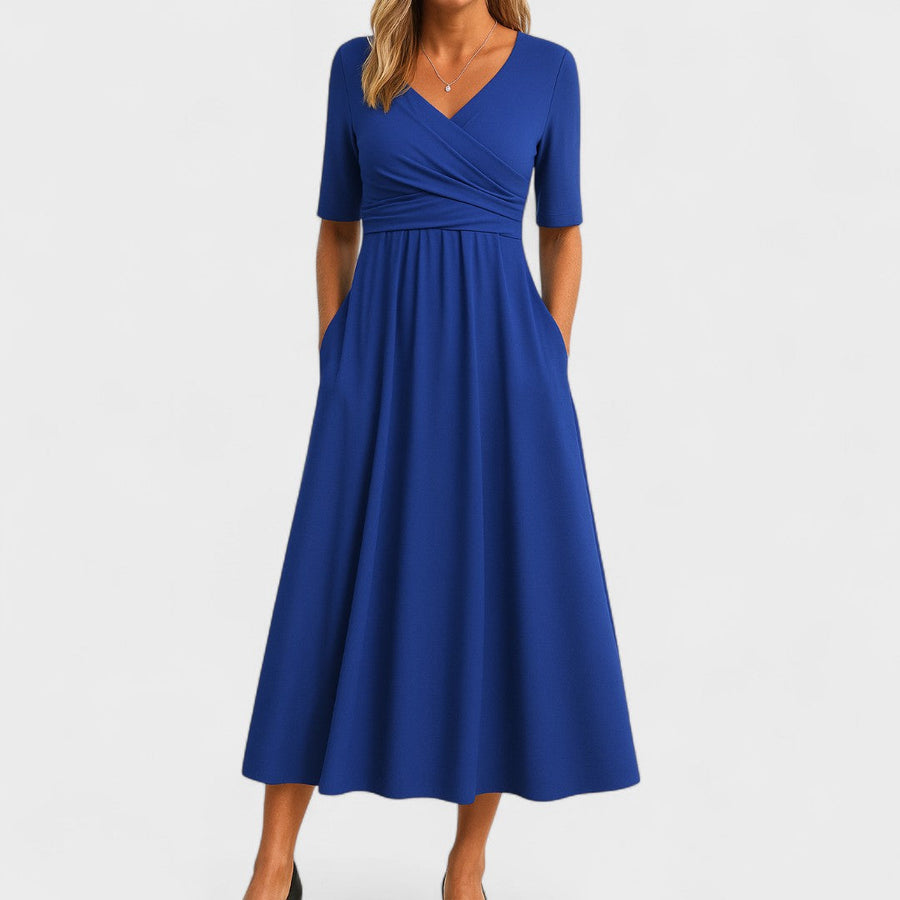 Ida | Elegant Midi Dress Blue