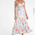 Express Dress Floral Sleeveless Maxi Dress Color: Blue Pink Size: L