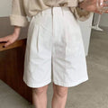 Clara High-Waisted Straight Linen Shorts