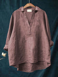 Galatea - Elegant Linen Summer Blouse