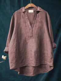 Galatea - Elegant Linen Summer Blouse